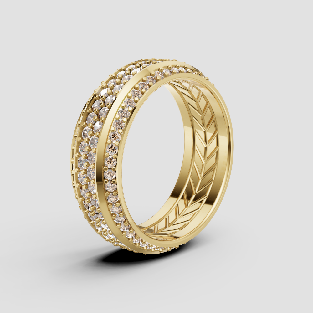 Diamond Multi-Row Pave Band