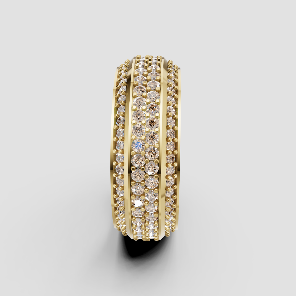 Diamond Multi-Row Pave Band