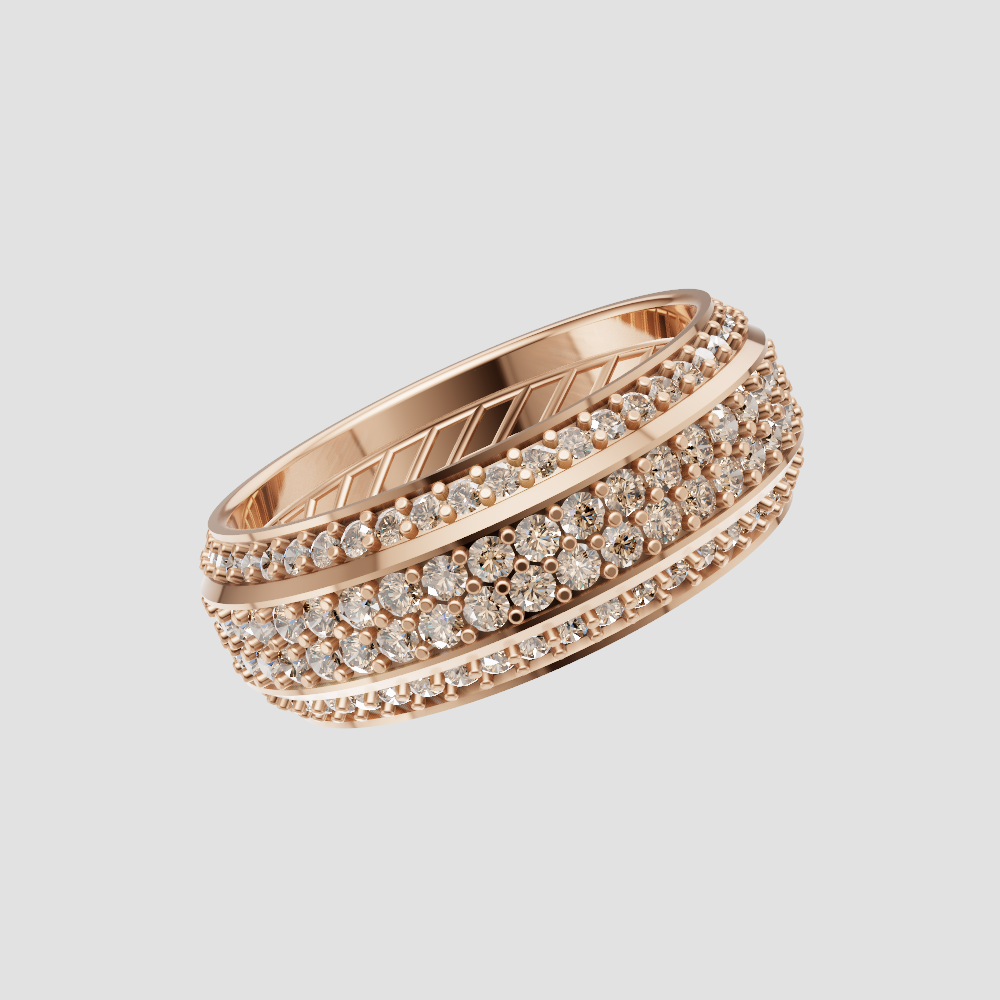Diamond Multi-Row Pave Band