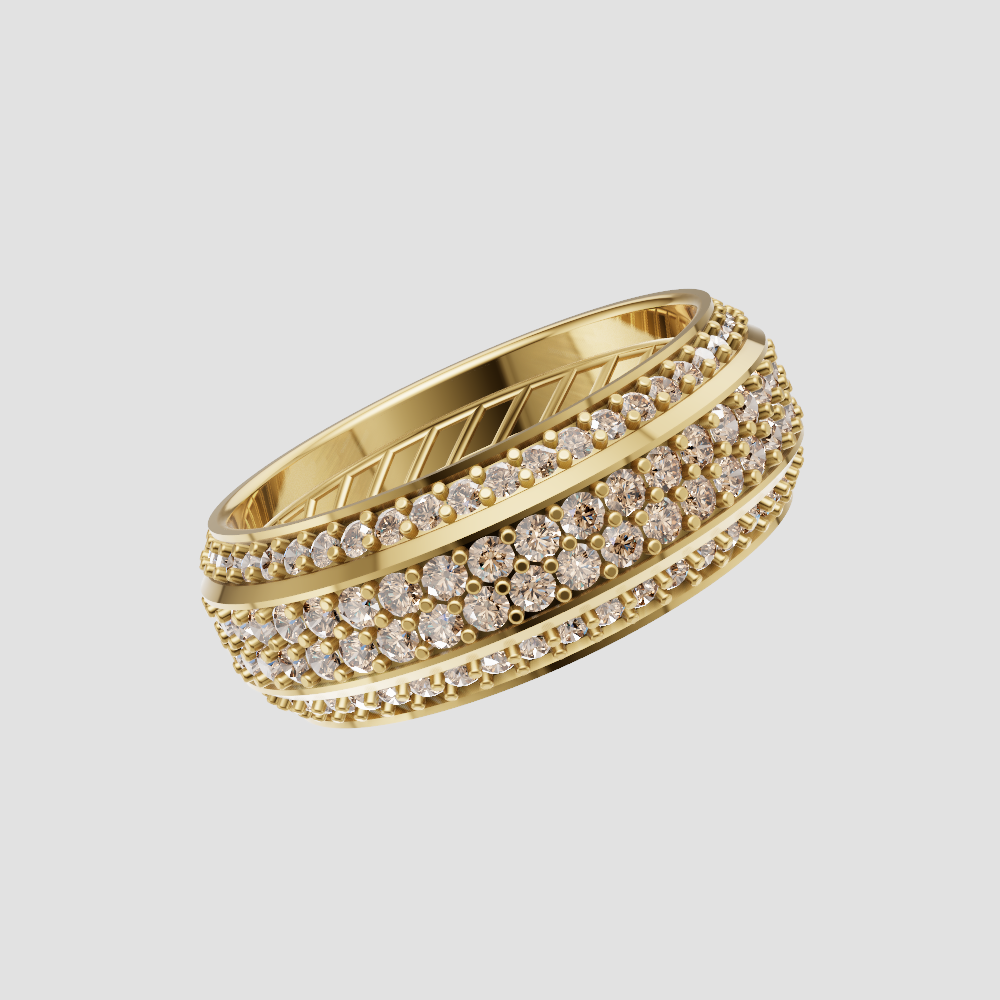 Diamond Multi-Row Pave Band