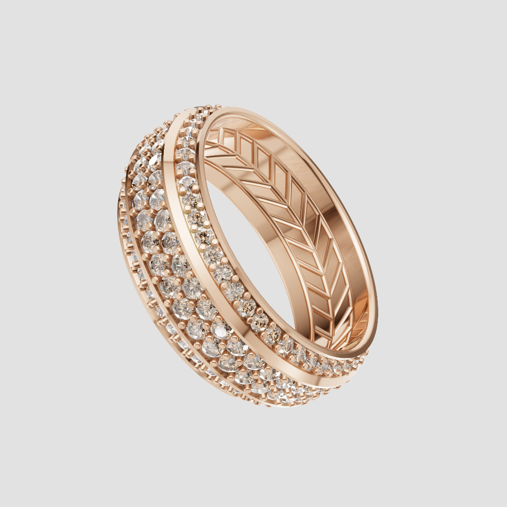 Diamond Multi-Row Pave Band