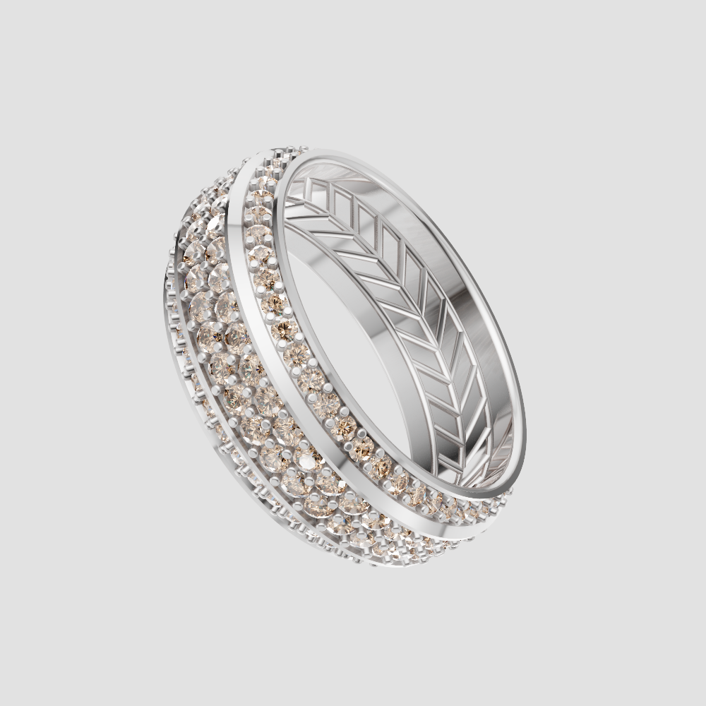 Diamond Multi-Row Pave Band