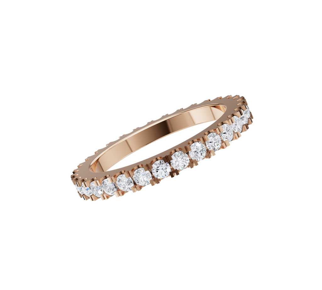 Round Split Prongs Eternity Band