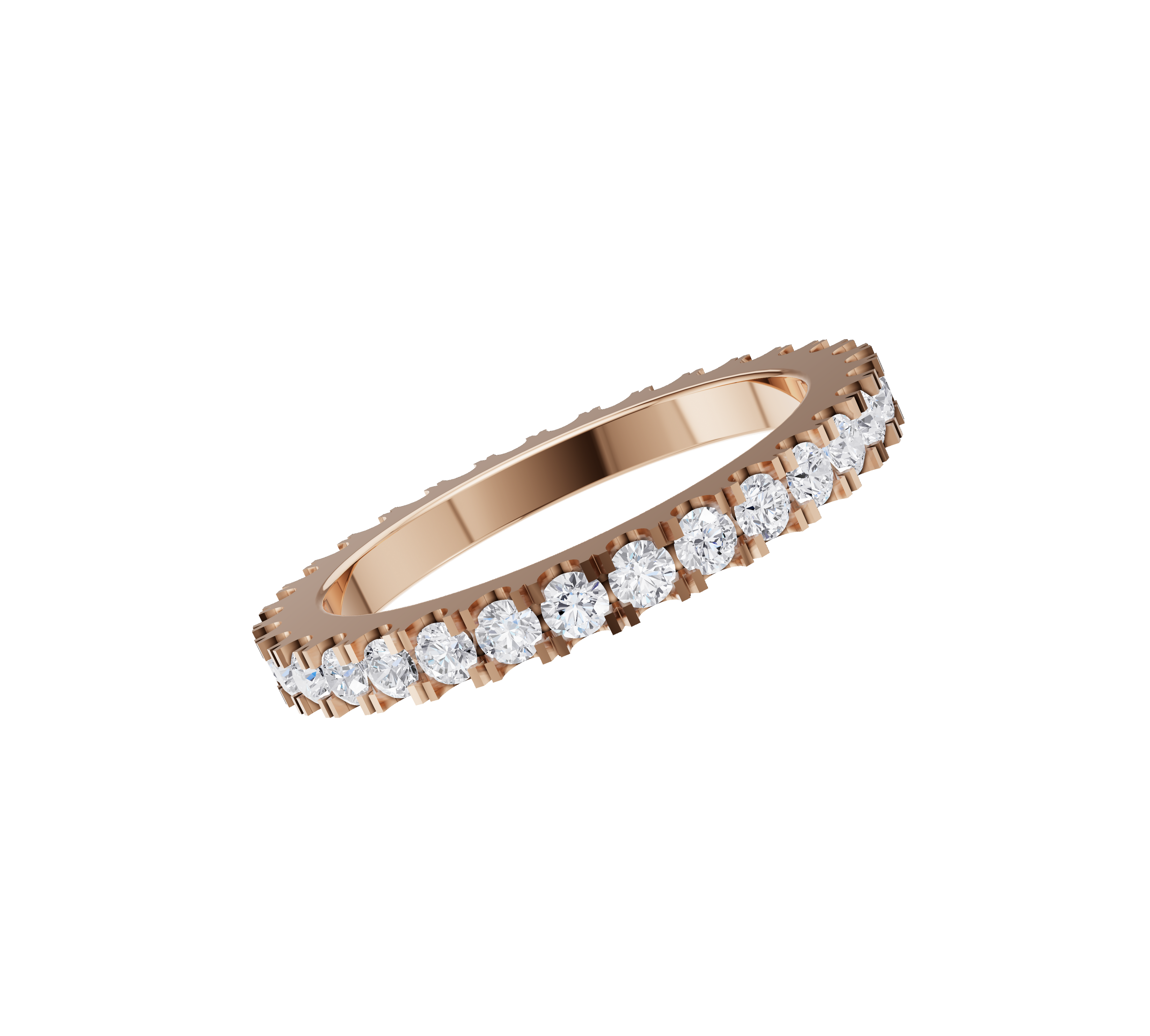 Round Split Prongs Eternity Band