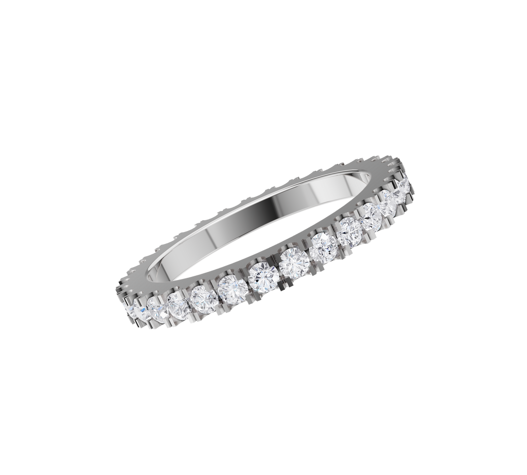 Round Split Prongs Eternity Band