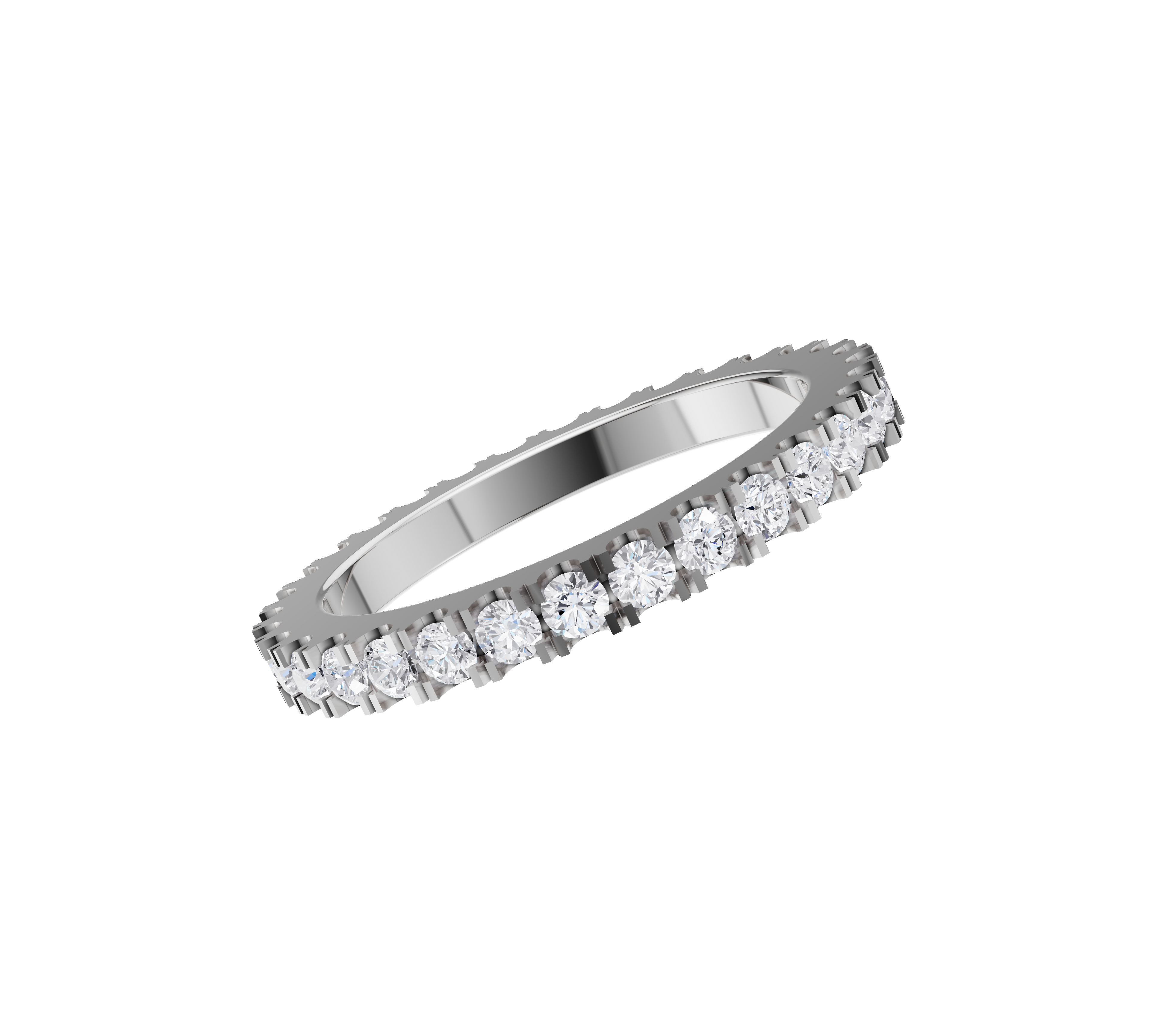 Round Split Prongs Eternity Band