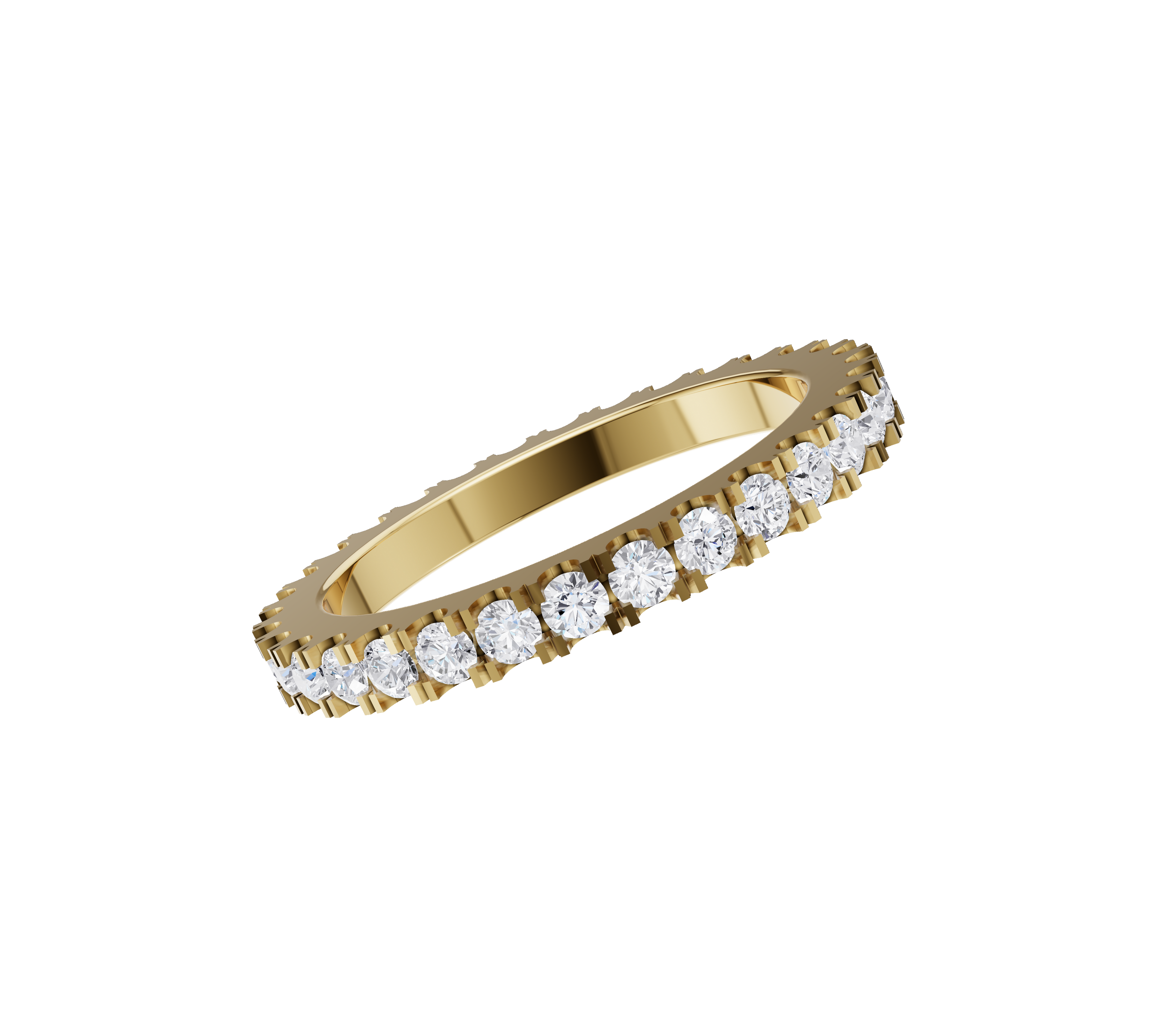 Round Split Prongs Eternity Band