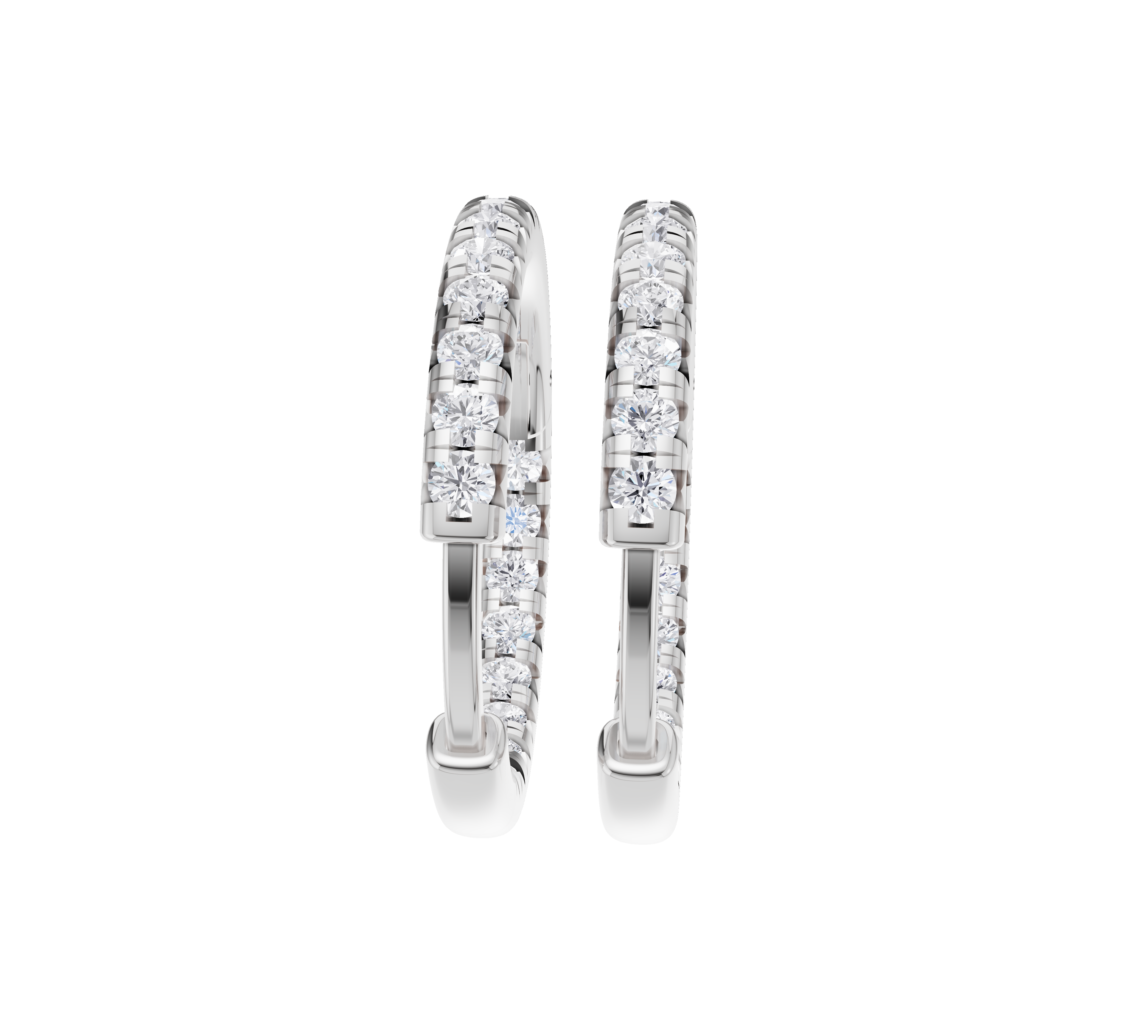 Diamond Hinged Huggie Earrings
