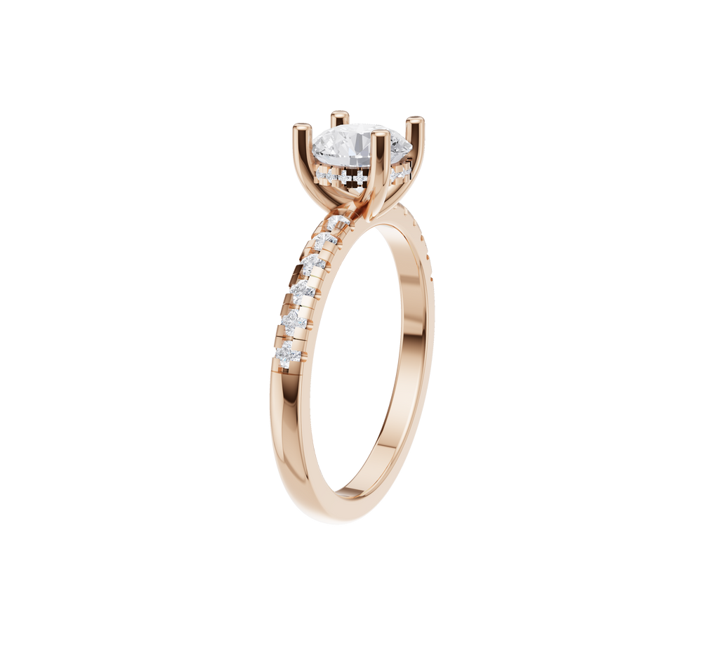 Diamond Hidden Halo Engagement Ring