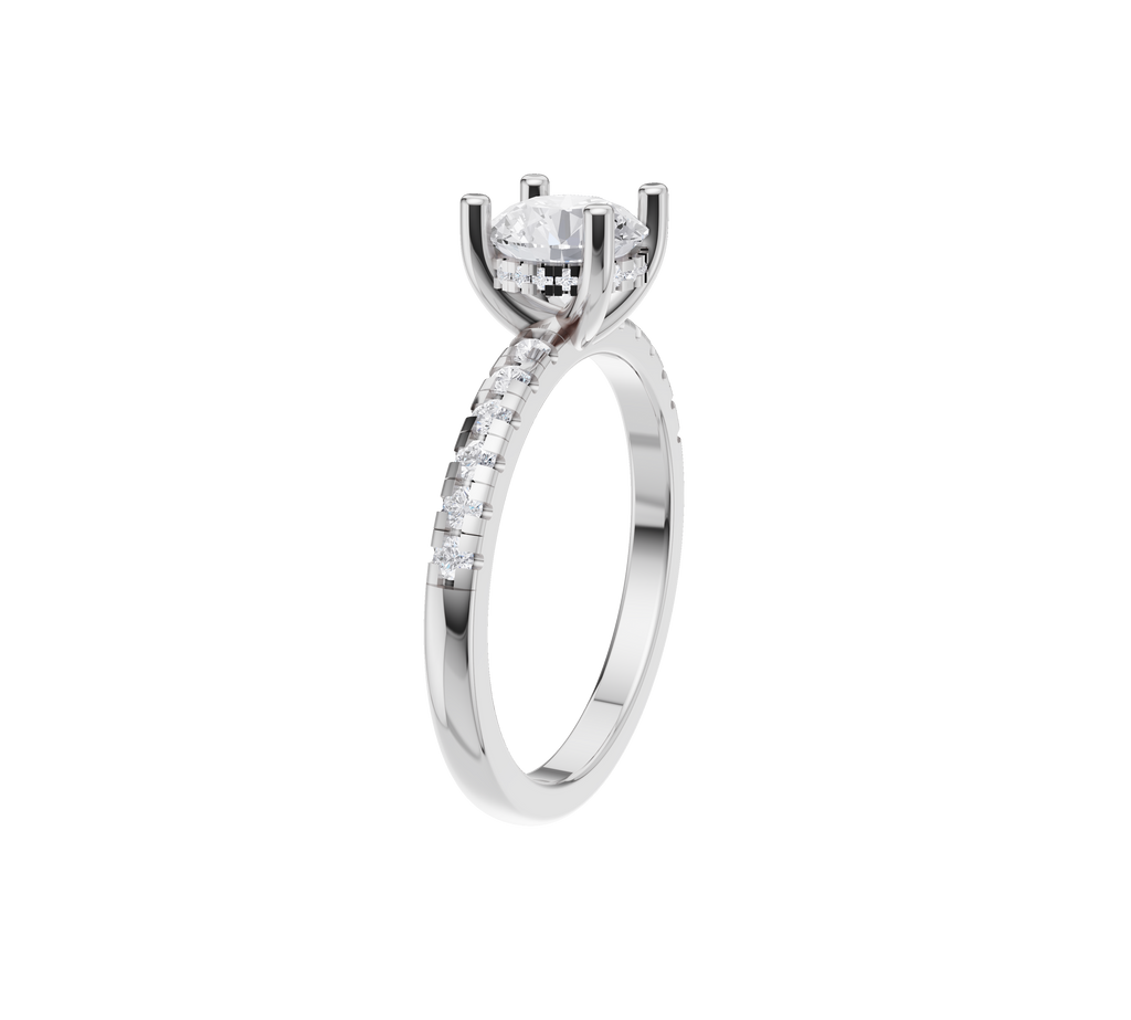 Diamond Hidden Halo Engagement Ring