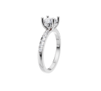 Diamond Hidden Halo Engagement Ring