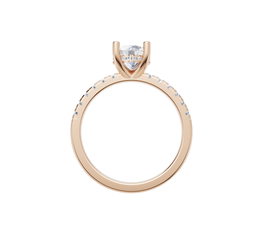 Diamond Hidden Halo Engagement Ring