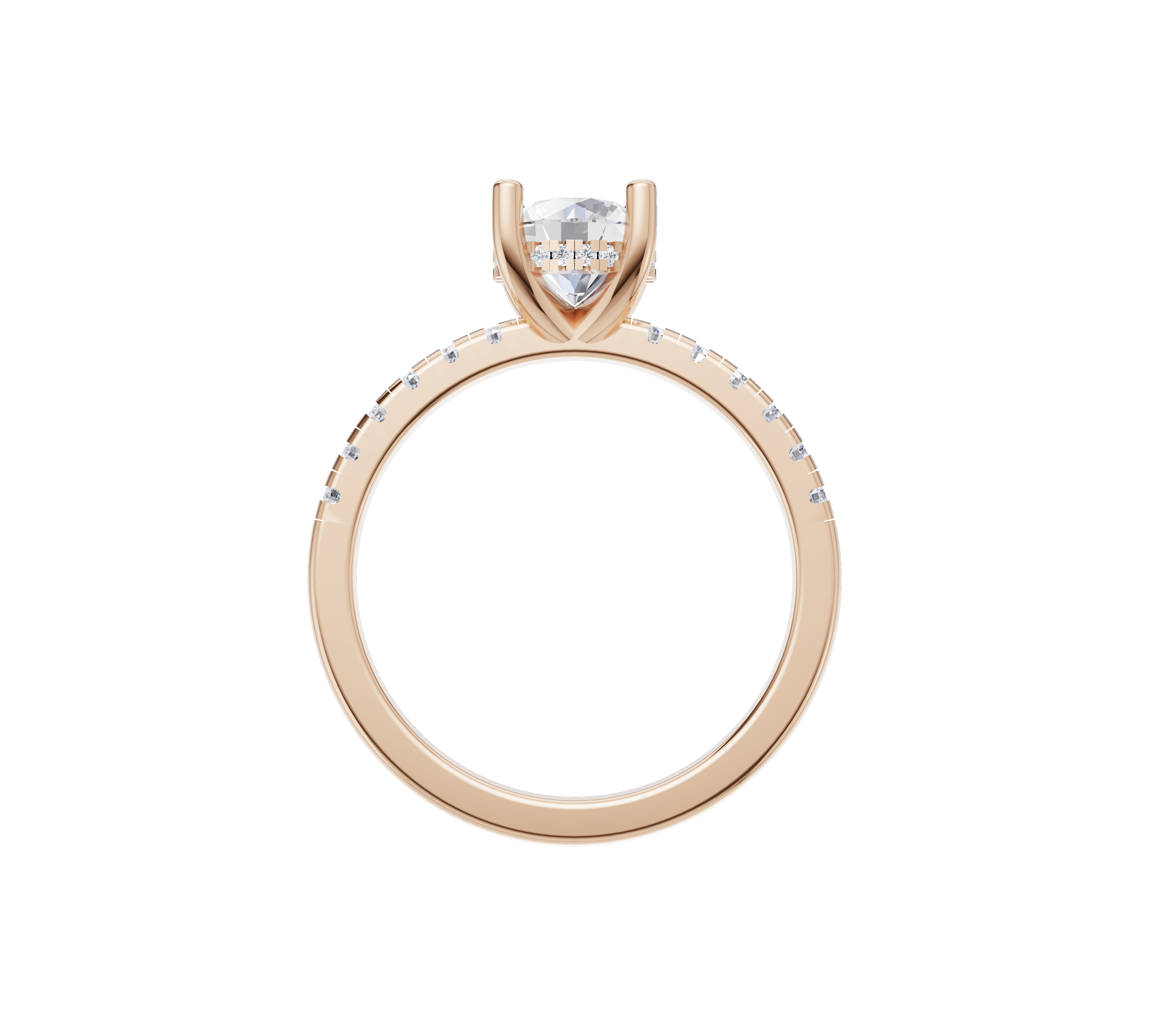 Diamond Hidden Halo Engagement Ring