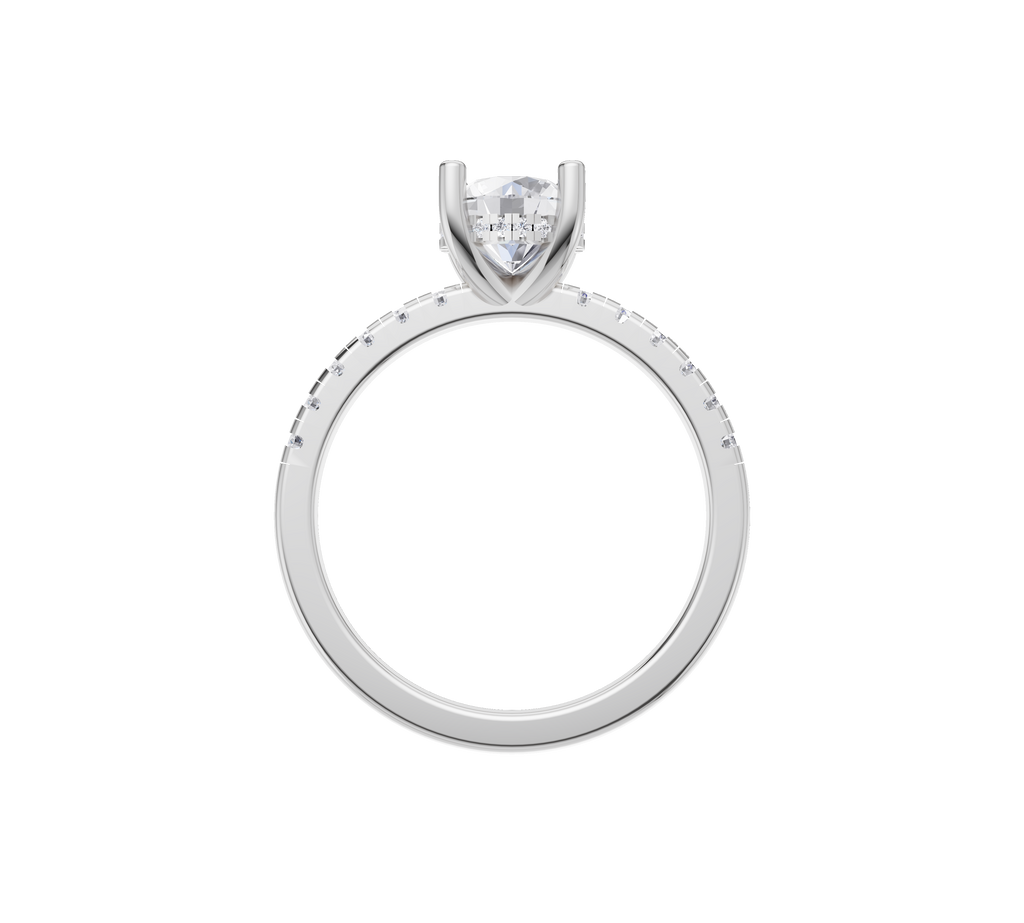 Diamond Hidden Halo Engagement Ring