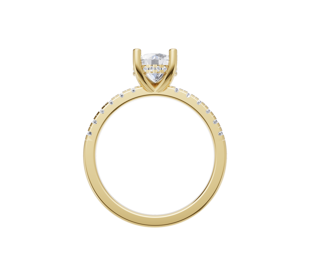 Diamond Hidden Halo Engagement Ring