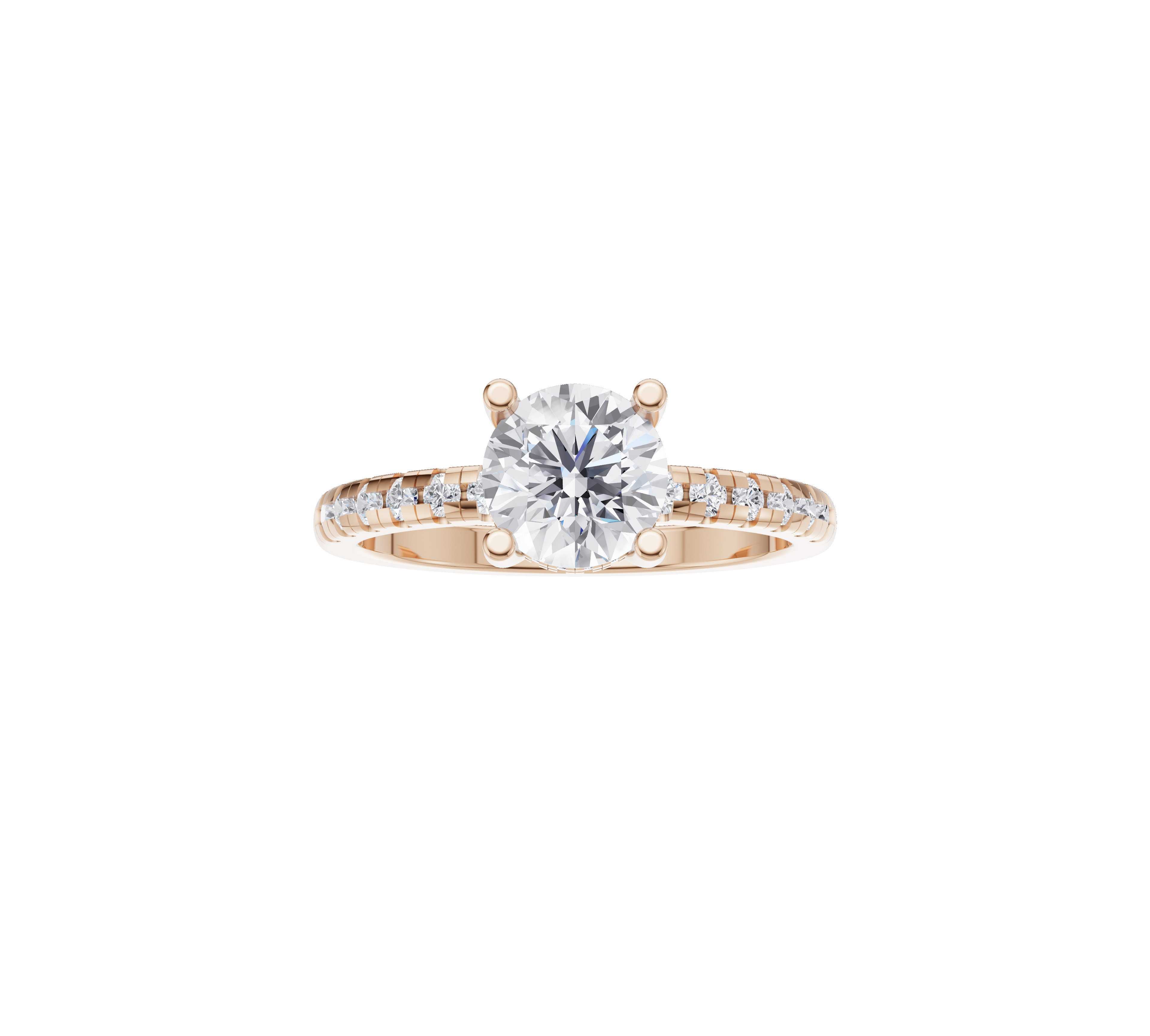 Diamond Hidden Halo Engagement Ring