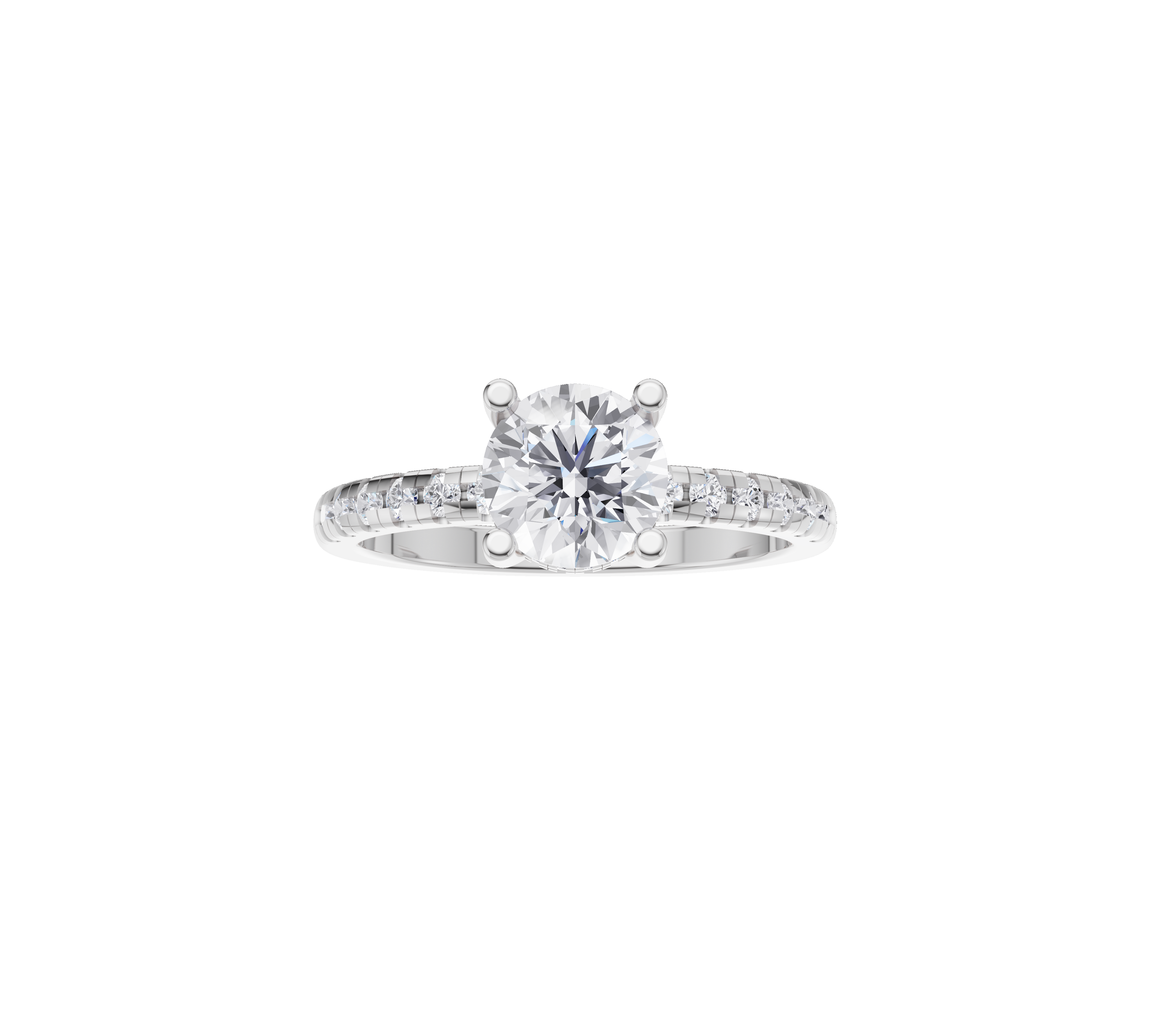 Diamond Hidden Halo Engagement Ring