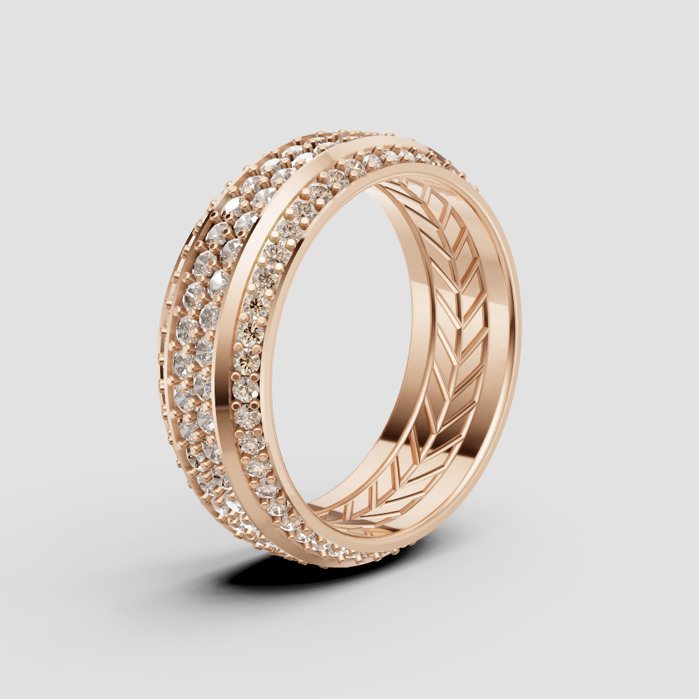 Diamond Multi-Row Pave Band